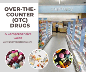 Cover image of a variety of OTC medications displayed on a pharmacy shelf. The image showcases different types of OTC drugs, such as pain relievers, allergy medications, and cough syrups, symbolizing the wide range of options available to consumers without a prescription. The image represents the comprehensive guide to Over-the-Counter (OTC) drugs, offering valuable information and insights on their accessibility, usage, and regulatory framework.