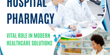 Pharmacists are serving at a Hospital Pharmacy.